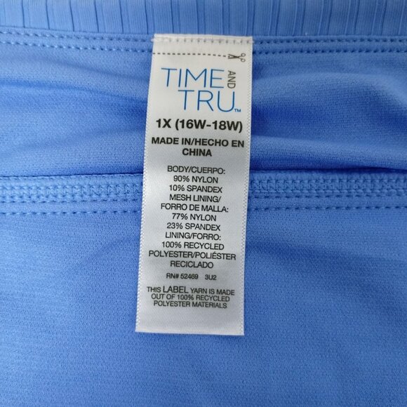 Time and Tru Womens XL Peri Ocean Blue 1X Mid Rise Bikini Bottoms - Picture 5 of 6